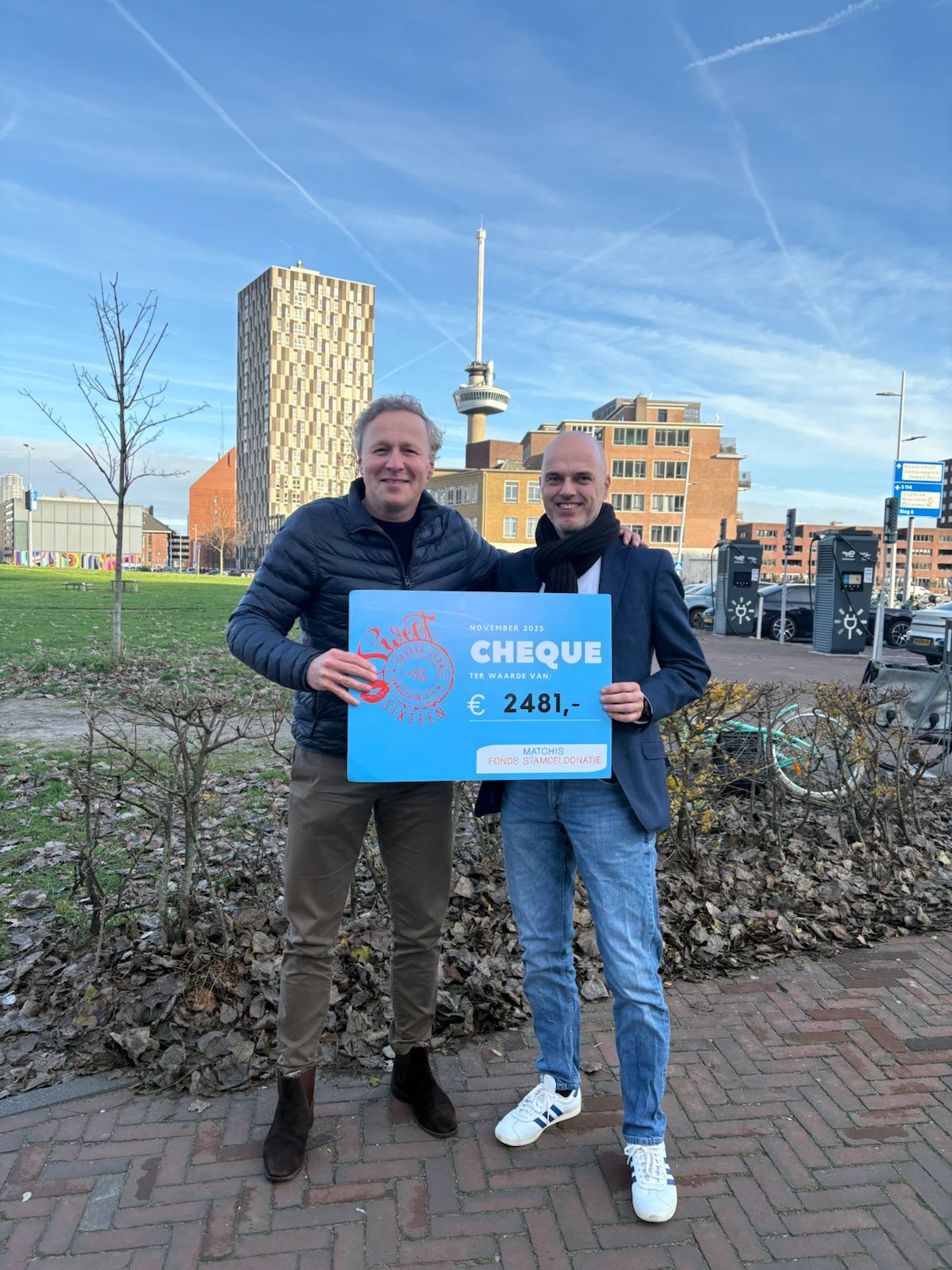 Cheque overhandiging Havana Orange