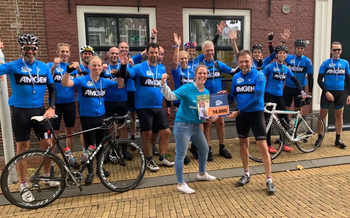 Collega's Amgen die gefietst hebben