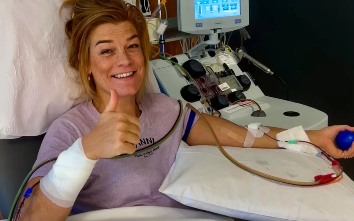 Nikki stamcellen aan het doneren