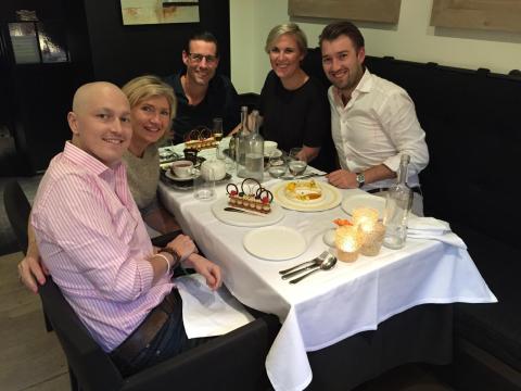 Jeroen tussen chemo door en heeft smaak weer terug