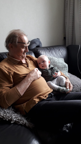 Opa en Ed en kleinzoon